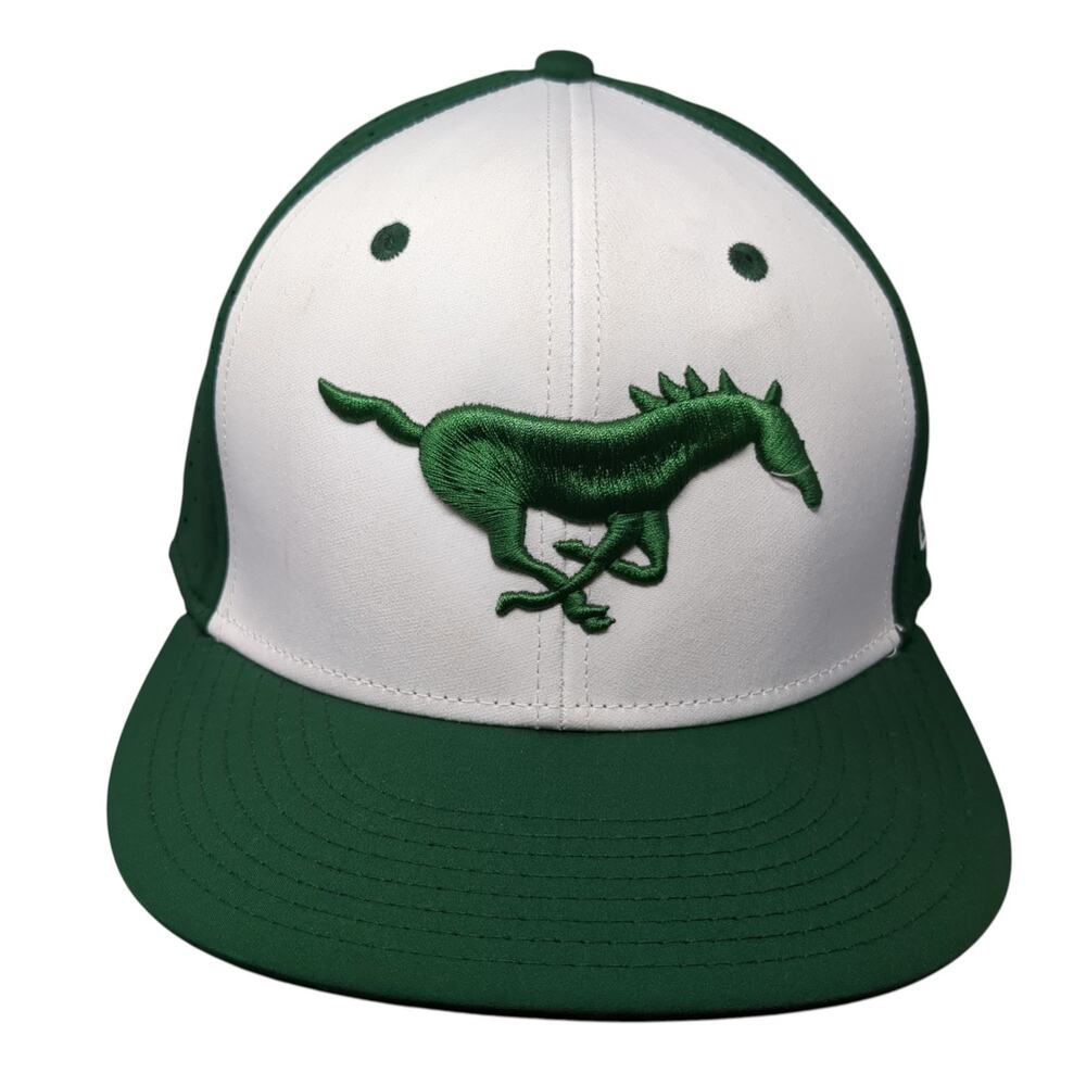 Horse Fitted Baseball Hat Green Large Embroidered Logo The Game